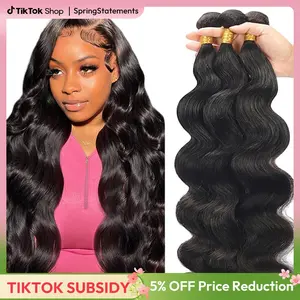 West Kiss Body Wave Human Hair Bundles Brazilian Virgin Hair Straight Bundles Sew in/ Glue in Viral Hair Bundle Deep Wave SpringStatements
