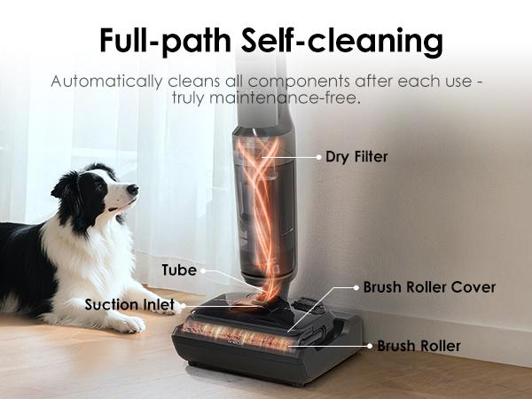 Tineco FLOOR ONE i6 Stretch Wet Dry Vacuum Cleaner,Vacuum & Mop in One Step,20kPa Powerful Suction,180° Lay-flat Design,Anti-Tangle Design,Full-path Self-cleaning&5min Drying with 85℃(185℉) Air,Up to 40* minutes Runtime,Upgraded Pouch Cell Tineco FLOOR ONE i6 Stretch Wet Dry Vacuum Cleaner,Vacuum & Mop in One Step,20kPa Powerful Suction,180° Lay-flat Design,Anti-Tangle Design,Full-path Self-cleaning&5min Drying with 85℃(185℉) Air,Up to 40* minutes Runtime,Upgraded Pouch Cell