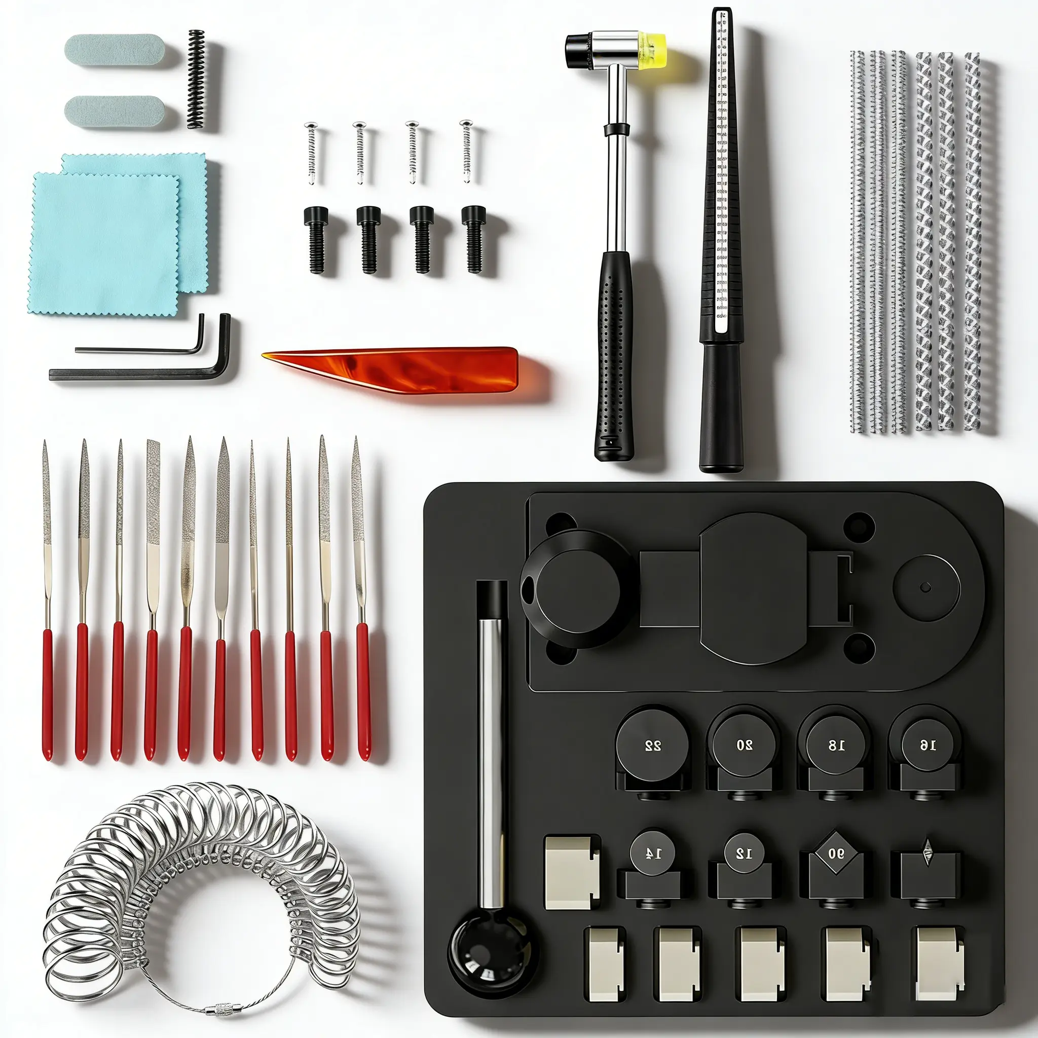 DIY Spoon Ring Maker Kit for Jewelry Making - Professional Ring Bender, Nylon Dies, Measuring Tools