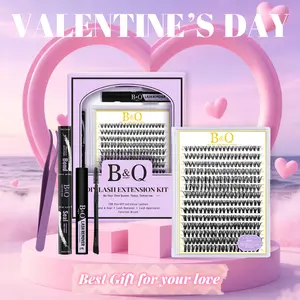 30D+40D Kit l B&Q 280pcs Individual Natural Look Clusters for DIY Eyelashes Extension, Waterproof Long Lasting Beginner Friendly Fake Lashes Stacking Makeup Gift Cosmetic Valentine Gift