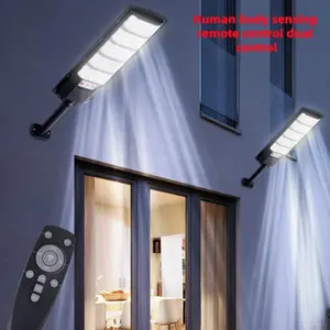 Solar outdoor LED lamp solar street lamp motion sensor IP65 waterproof design Spotlight outdoor wall lamp super bright street lamp LED floodlight is suitable for commercial road parking lot courtyard party home lighting holiday Christmas gift.