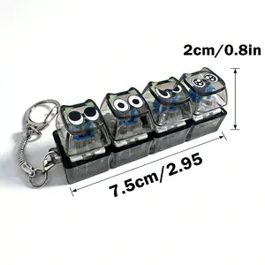 A stress-relieving toy keyboard that can treat ADHD, enhance concentration and relieve stress. It features LED lights, is an office daydream toy with a transparent crystal shell and a mechanical keyboard.