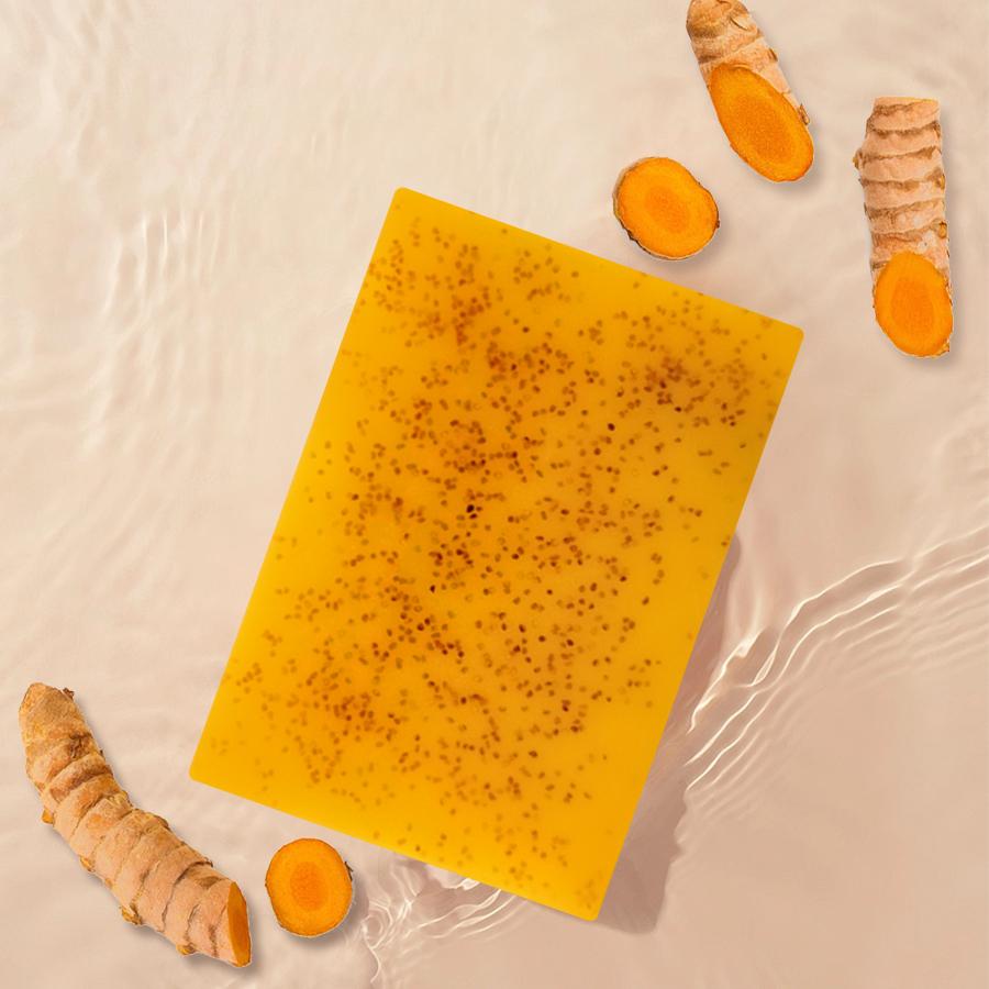 12 PCS Turmeric & Tartaric  Soap, Cleansing Soap, Body Soap Cleansing Skin Care Products, Suitable For Bath Care, Containing Natural Ginger Extract, Deep Cleaning Moisturizing Handmade Soap