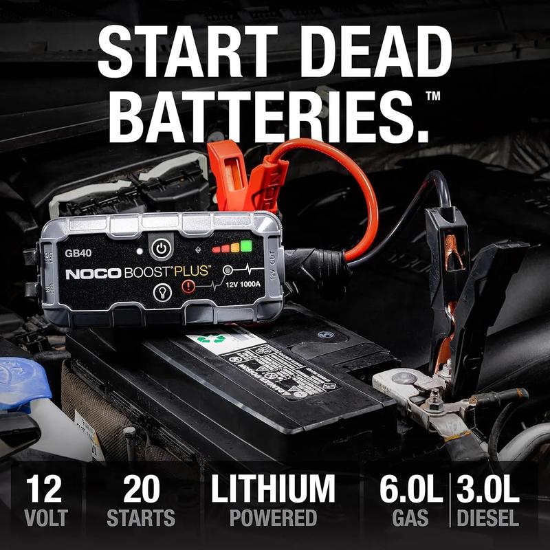 Unleash Power Anywhere: Boost GB40 1000A Lithium Jump Starter & Portable Power Bank for Gas & Diesel Engines