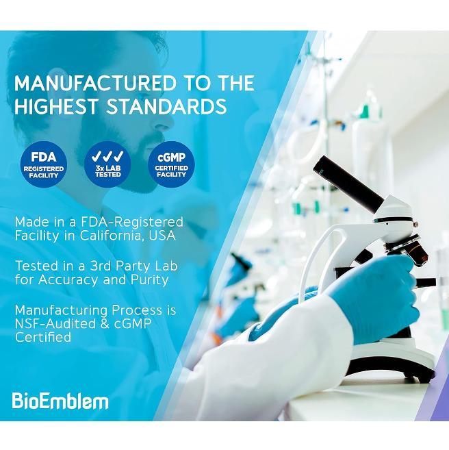 【BioEmblem】Triple Magnesium Complex, 300mg of Magnesium Glycinate, Malate, & Citrate for Sleep, Muscles, Nerves Dietary Healthcare Fitness Vitamin 【BioEmblem】Triple Magnesium Complex, 300mg of Magnesium Glycinate, Malate, & Citrate for Sleep, Muscles, Nerves Dietary Healthcare Fitness Vitamin