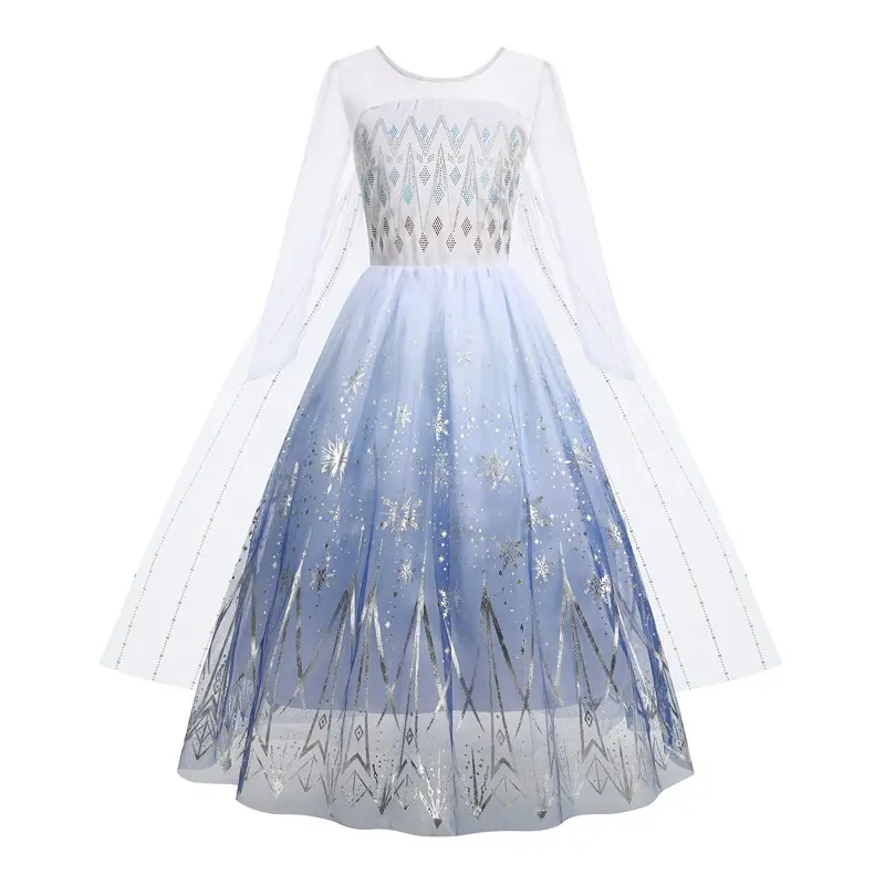 NewFrozen 2 Elsa & Anna Twin Princess Dresses 2026| Glitter Tulle Snowflake Stage Gowns| Christmas Pageant Costume for Girls 3-12 Years