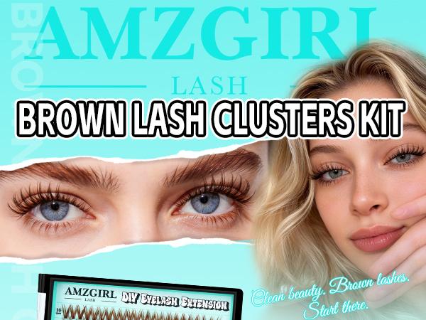 【NEW】AMZGIRL Flora Lash Cluters Kit 154Pcs Flaunt Eyelash Extension with Lash Bond and Seal,D Curl Fake Lashes Extensions Kit with Lash Remover & Lash Applicator Eyelashes Kit for Beginners(D-Mixed-10-18mm)