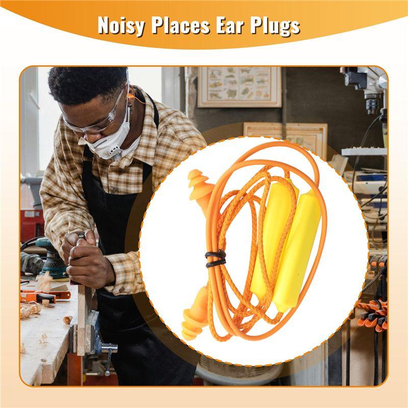 Ear Plugs Bluetooth Earphone for Work, Noise Suppression, Hearing Protection,Construction Sites, Noisy Places Blue