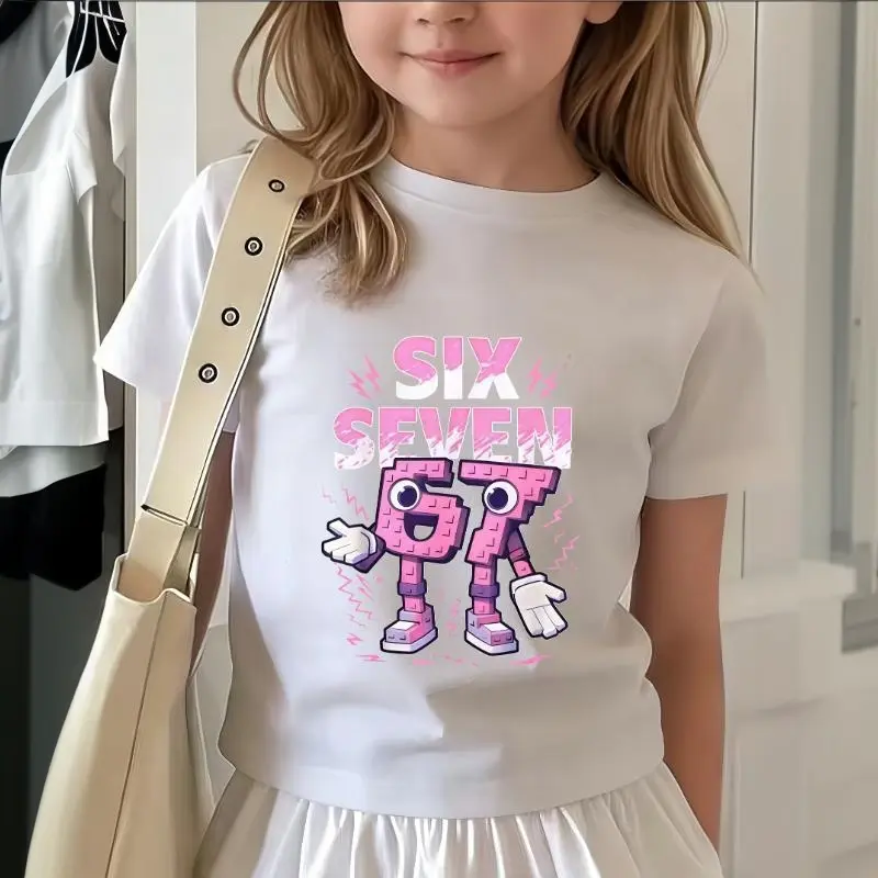 T-shirt voor meisjes, T-shirt voor kinderen, meisjes, zomer