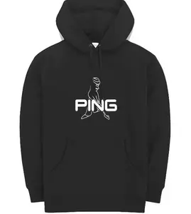 Golf hooded sweatshirt - Black pullover sports shirt, specially designed for golf enthusiasts