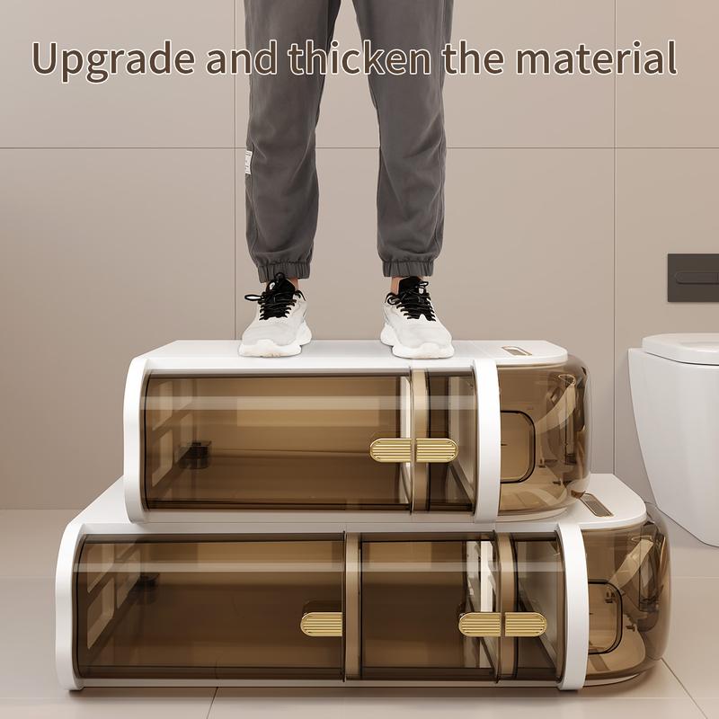 UFORU Ultra-thin bathroom locker, waterproof narrow bathroom locker, floor cabinet with wheels and toilet paper holder, suitable for small space, living room, bathroom, bedroom 2/3/4 floors