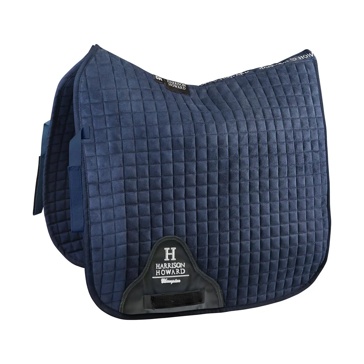 Harrison Howard Stylish Suede Dressage Saddle Pad for Riders - Quilted, Supportive Cushioning, Supportive Layer, Non-Slip Bottom Layer, Shock & Pressure Absorbing, Keeps Horse Comfortable for Dressage Exercises, Rider, Perfect Fit
