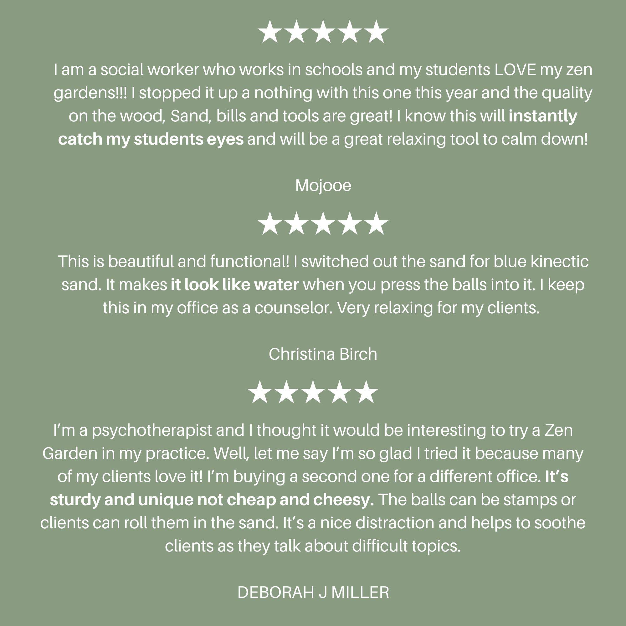 ENSO SENSORY Zen Garden Kit - 12” Sand Tray Therapy for Mindfulness & Meditation | Stress Relief Sensory Tool for Focus & Emotional Wellness | Meditation Gift