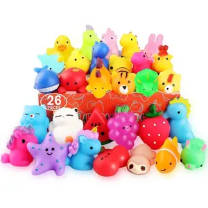 Squishies, 26 Pack Mochi Squishy Toys - Kawaii Cat Squishys Slow Rising Animals - Party Favors, Goodie Bag, Birthday Gifts, Mini Squishies Stress Reliever Toy