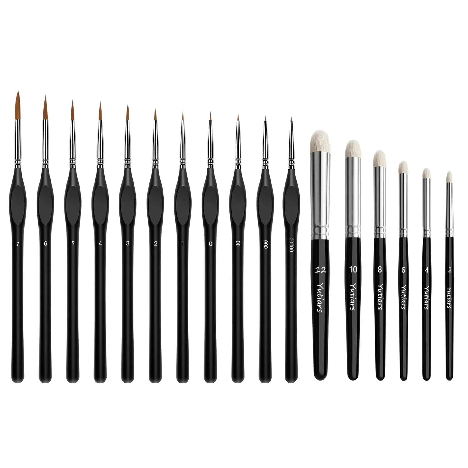 Fine Detail Miniature Paint Brushes, Artist Paint Brushes - Wood Handle Art Supplies, Craft Tool, for Acrylic/Watercolor/Scale Models, Drybrush & Micro Detailing for Warhammer 40K/Dnd - Ideal Christmas Gift for Beginners & Hobbyists