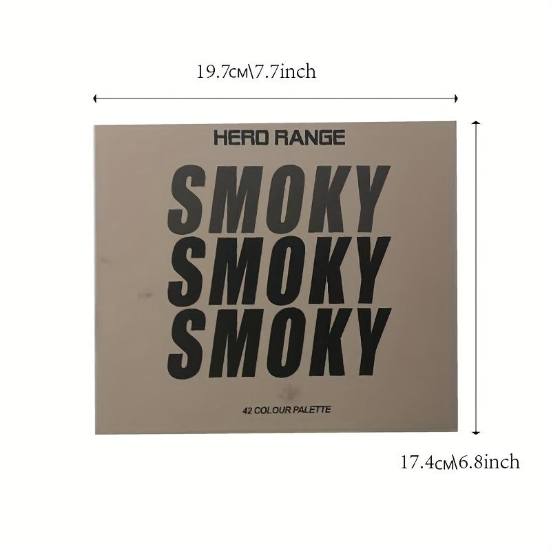 HERORANGE 42-Color Smoky Eyeshadow Palette Matte Shimmer Glitter Trio 24H Waterproof & Smudge-Proof Stage-Level Pigmented Natural Blurring Effect Ultra Fine Powder No Fallout Festival Party Makeup Gift Cosmetic！