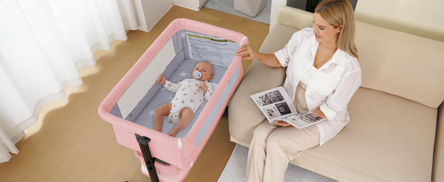 Baby Bassinet, Baby Basinet Bedside Sleeper, Easy to Fold Portable Crib Side Bassinet new Style Girl/boy bassinets, bedside bassinet Baby Bassinet, Baby Basinet Bedside Sleeper, Easy to Fold Portable Crib Side Bassinet new Style Girl/boy bassinets, bedside bassinet
