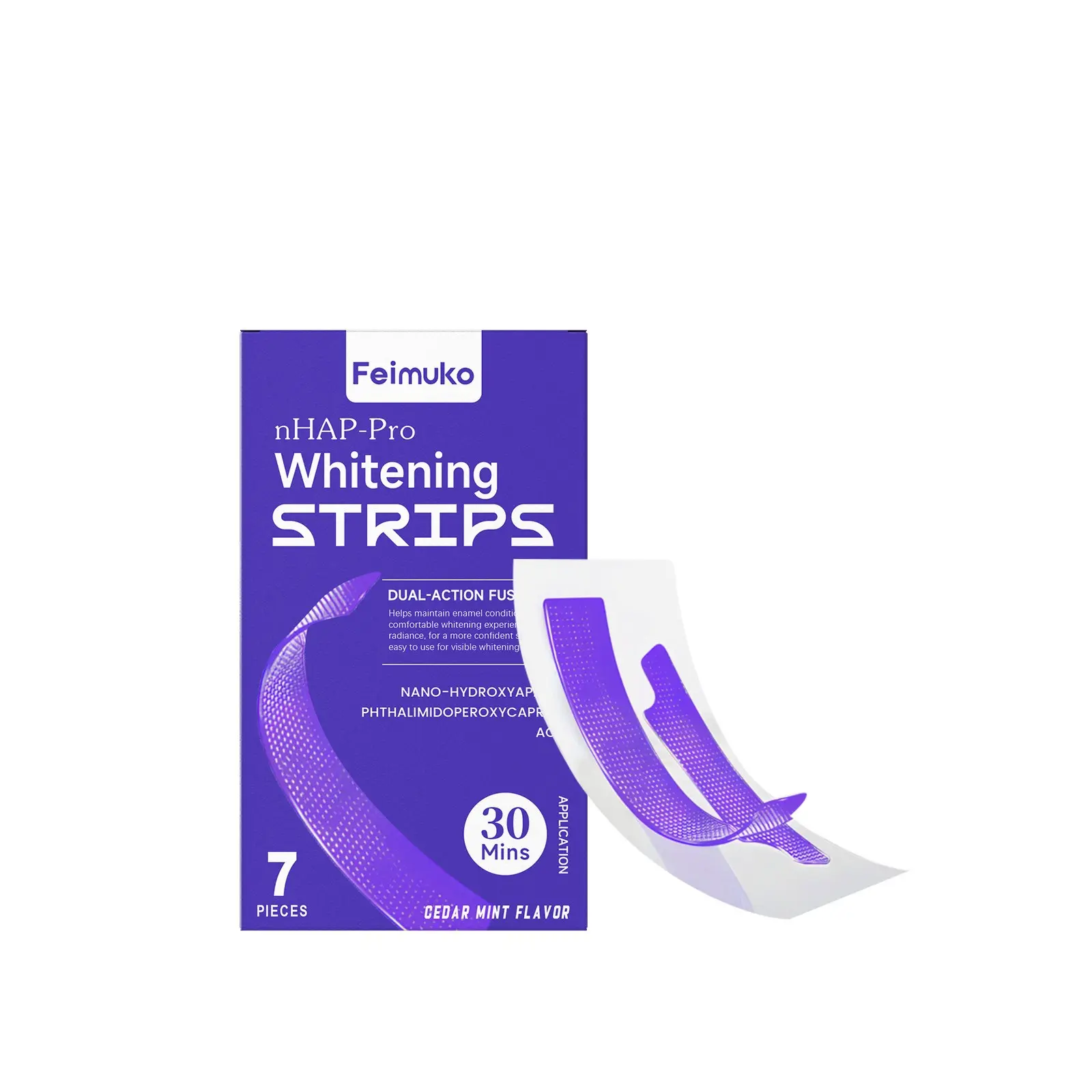 Tooth Stickers Tooth Brightening Strips Nano Hydroxyapatite Safe Enamel Protection Gentle Non-Irritating Tooth Care Oxide-Free Clean Glossy Fresh Daily Use