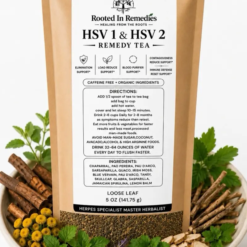 No HSV label option available HSV 1 & HSV 2 REMEDY TEA