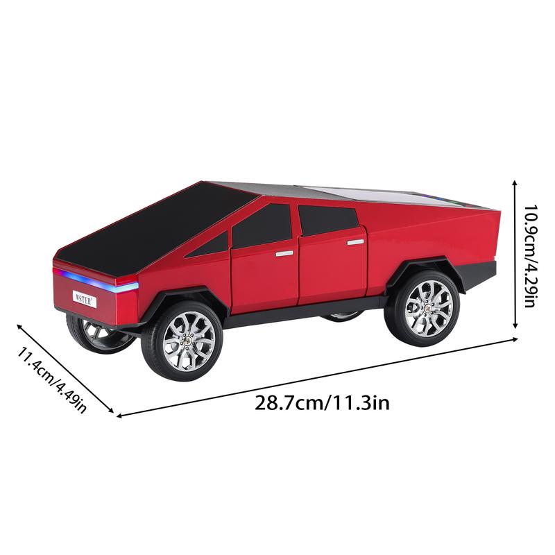 WSTER WS-580 Pickup Truck Model Bluetooth Speaker Rechargeable with USB TF Card AUX FM Radio TWS Pairing Stereo Sound Portable Indoor Outdoor Party Speaker Perfect Birthday and Valentine's Day Gift Cybertruck Model