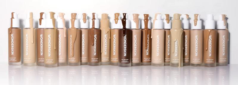 Wonderskin Hyper-Bond Life-Proof Foundation – 24HR Wear, Waterproof, Sweat-Proof, Transfer-Proof, Lightweight Serum Texture with Niacinamide, Peptides & Hyaluronic Acid – Clean, Vegan, Skin-Like Finish in 20 Inclusive Shades