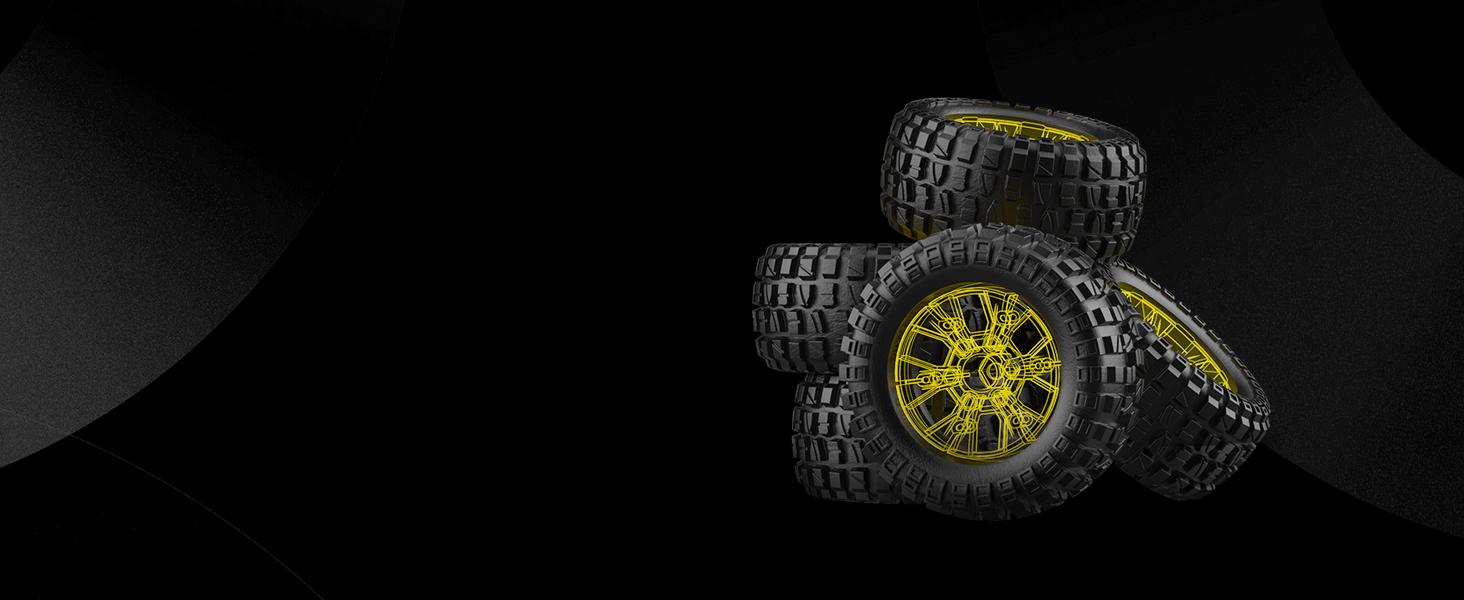 DEERC 9201E 1:10 Large Remote Control Truck with Lights,Fast Short Course RC Car,48 km/h 4x4 Off-Road Hobby Grade Toy Monster Crawler Electric Vehicle