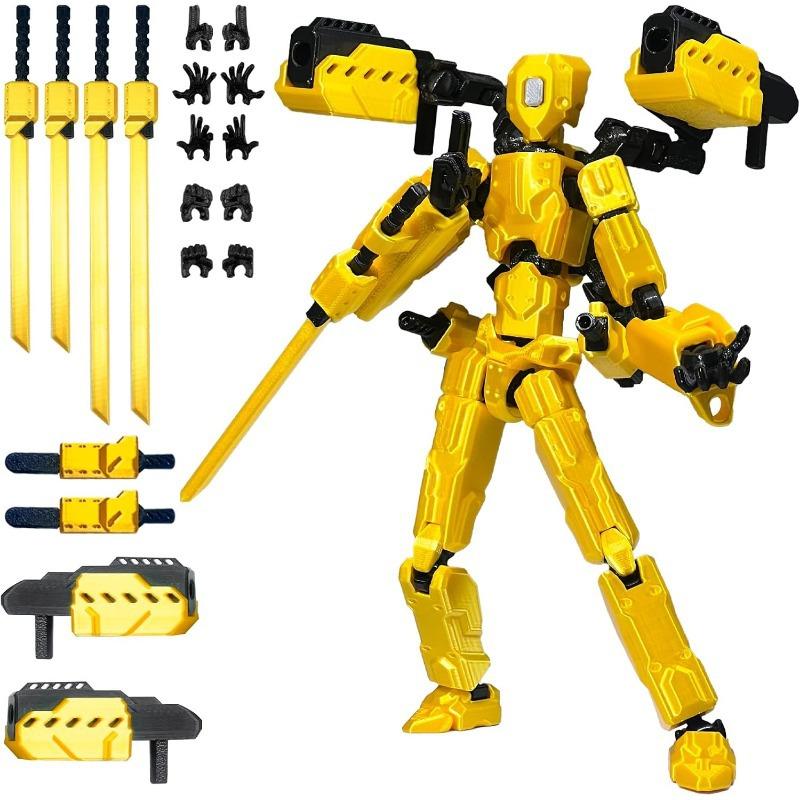 T13 Action Figure Set 8 inch T 13 Multi-Articular Mobile Robot Nova T-13,Desktop Decorations for Game Lovers Toys Assembly Completed