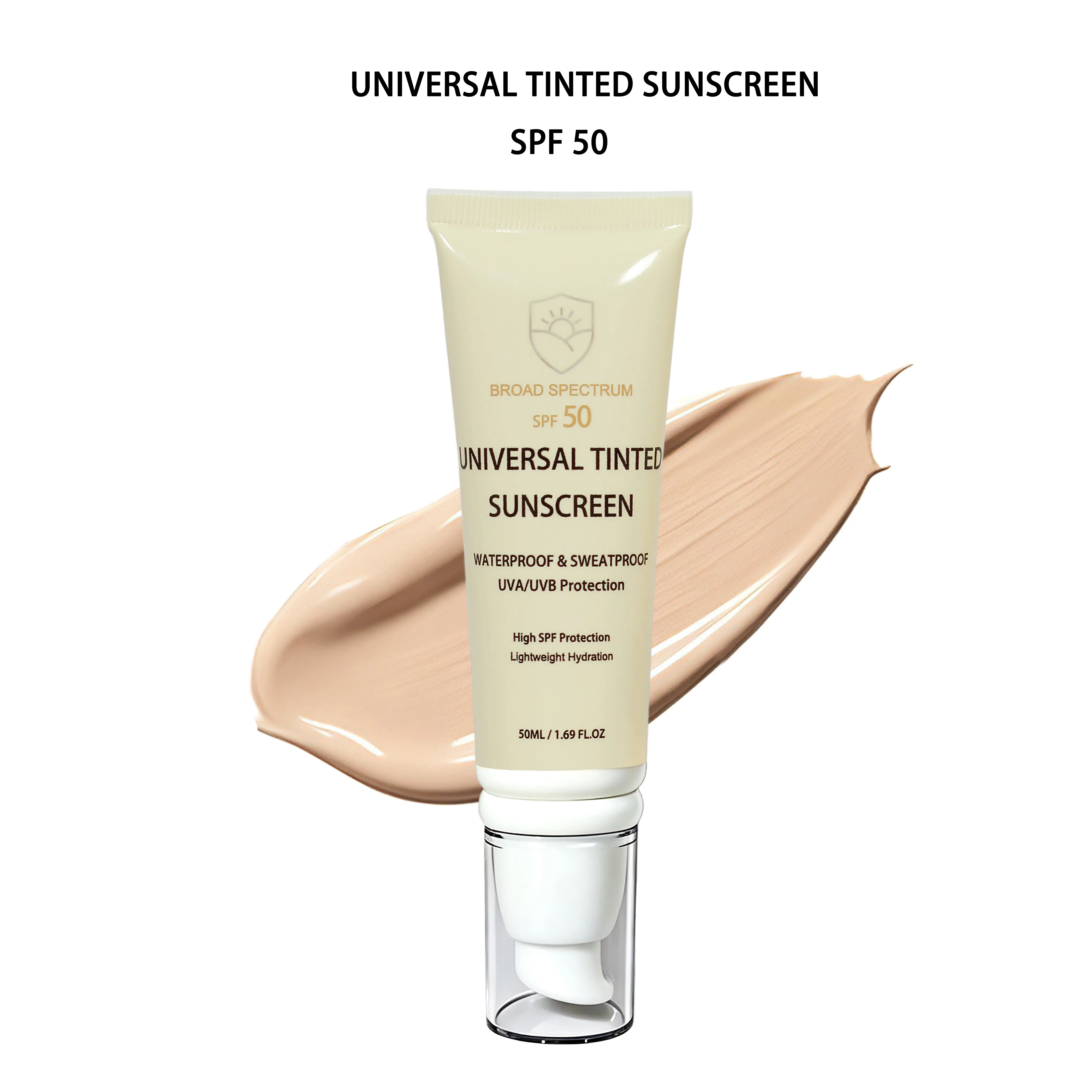 Daily Tinted Fluid Sunscreen, SPF 50 Broad Spectrum Face Sunscreen,Lightweight, Non‑Sticky, Hydrating Formula  & Natural Glow   Facial diario sunscreen