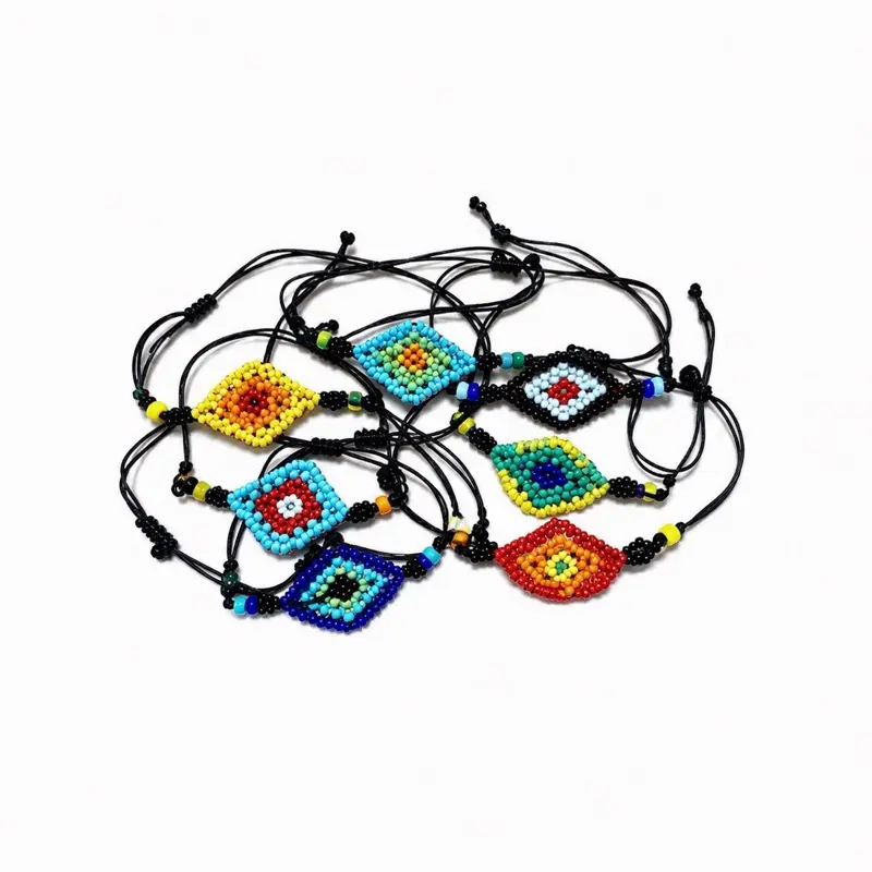 Elara Handmade Woven Bracelet Set for Women – Bohemian Woven Beaded Bracelets, Adjustable Layered Fashion Jewelry, Elegant Gift for Her
