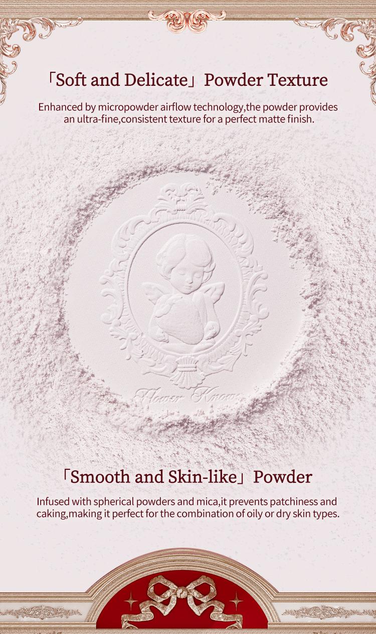 Flower Knows Strawberry Cupid Collection Pressed Powder, oli control, with powder puff, longlasting, non cakey, dealsforyoudays