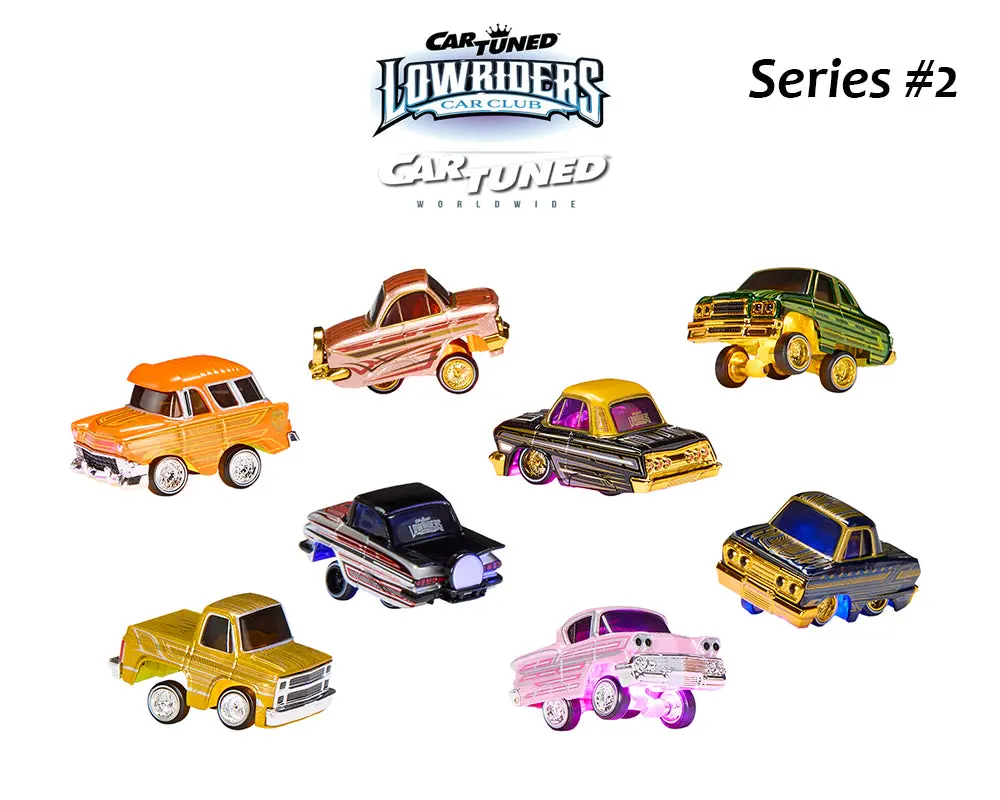 Car Tuned 1:64 Lowriders SHOW GLOW 2026 Series 2 Set Of 8 – L.E.D.