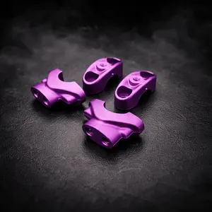 ETM RTR ANODIZED BAR CLAMPS - VOLTRON PURPLE