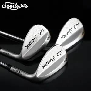 WUDAY Matte Low CG Golf Sand Wedge Loft 52°/56°/60° Laser NO-SHARK Logo CNC Milled Lob Wedge with S.S 431 Stepped Steel Shaft & Anti-Slip Grip Tour Satin Wedge Right Hand Black and Silver Matte Laser Logo Sand Wedge
