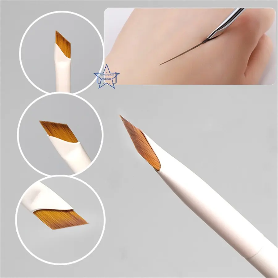 Upgraded Blade Style Ultra Thin Fine Angle Makeup Brush, Precise Detail Brush for Eyeliner, Eyebrow & Under Eye