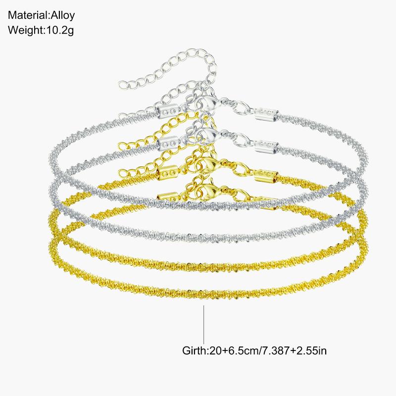 4pcs Dainty Layered Waterproof Anklet For Women Adjustable Womens Anklet Set Stackable Figaro Beaded Cuban Link Anklets Daily Clothing Decor For Beach Summer Trendy All-match & Exquisite Jewelry Gift For Outdoorfun