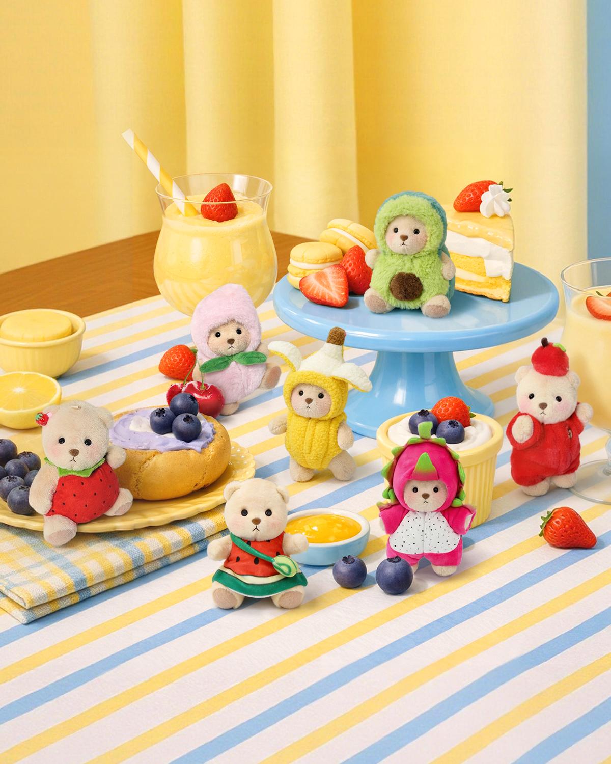 Getahug Fruit Tribe Series Mini Bear Blindbox | 5.9 Inches Plush Pendant Bag Charm Keychains Gift