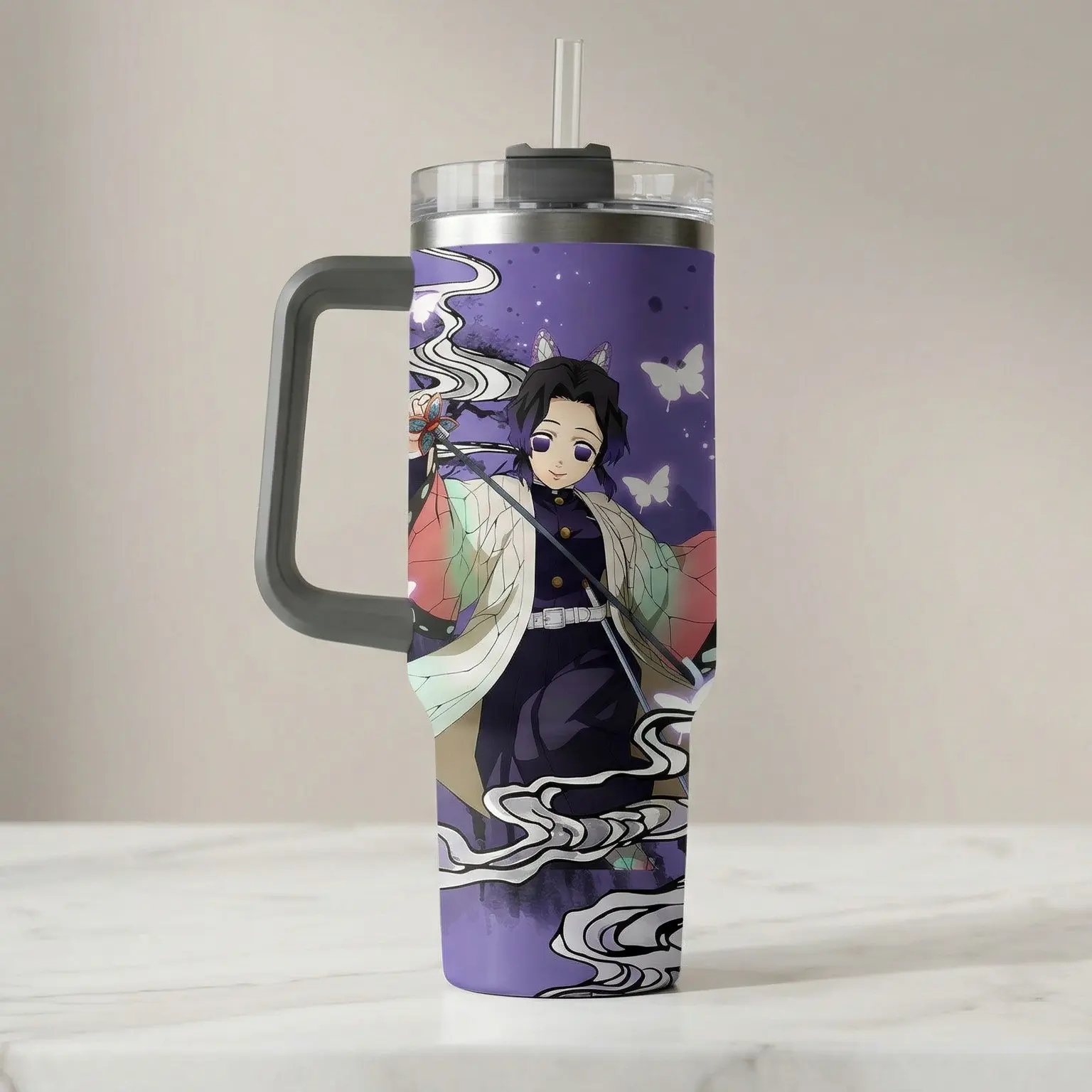 Shinobu Kocho Kimestu no Yaiba Demon Slayer Anime 40oz Stainless Steel Tumbler
