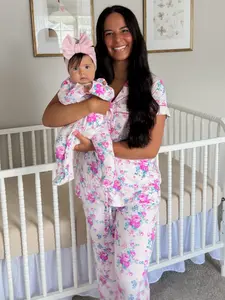 Women's Short Sleeve Lounge Set, Garden Secrets