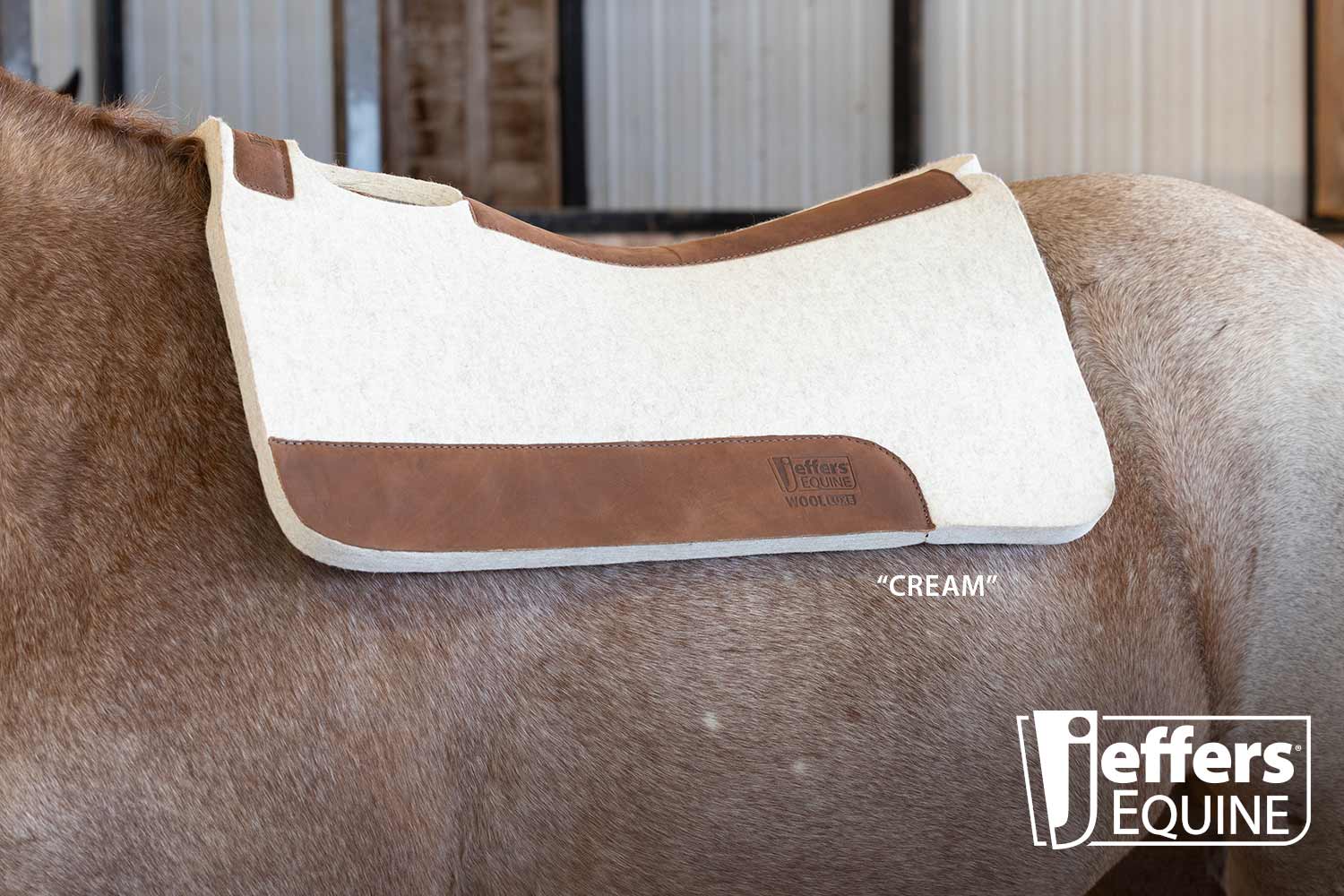 Jeffers WoolLuxe 100% Wool Equine Saddle Pad – Cushioned, Breathable, and Shock-Absorbing