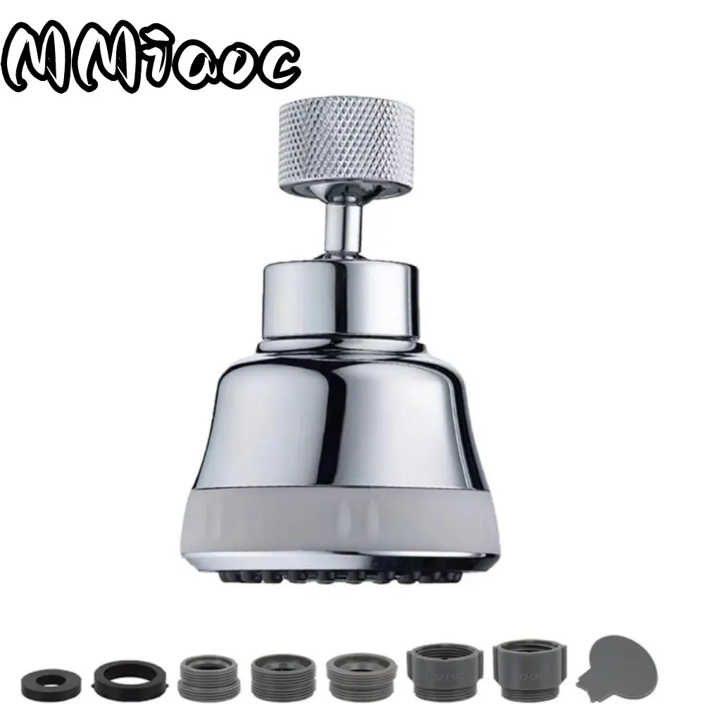 9 PCS Faucet Aerator Sprayer Attachment, Kitchen Faucet Head Replacement with 4 Spray Modes, 360° Swivel Faucet Extender, for Sink, Dishwasher - Easy Installation,Versatile Water Flow, Sleek Design, Highquality