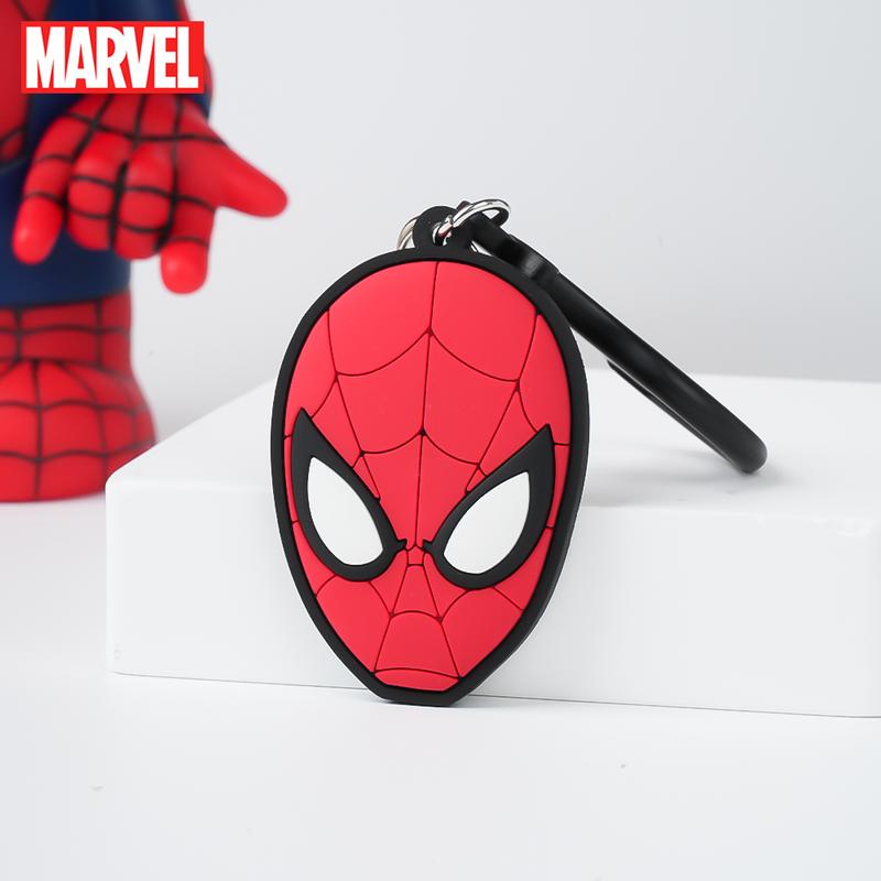 Marvel Spider Man PVC Keychain 1PC Official License Bag Clip Super Hero Style Charms Anime Figure Collector Keyring Backpack Decor Durable PVC Soft Rubber Gift
