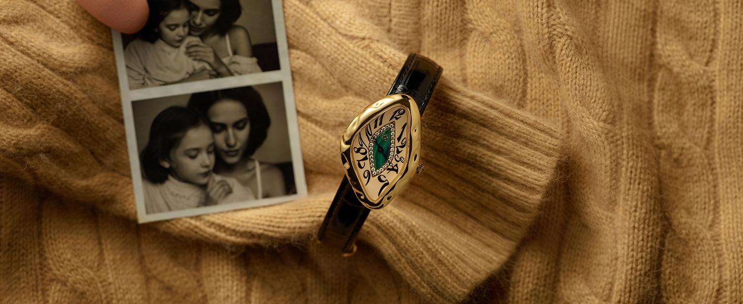 PASCAL Paradoxe Diamond Watch  for Women & Men Swiss Ronda Quartz Movement 30mm Case 0.28 ct Diamonds Unique Design Elegant Dress Style Perfect Gift