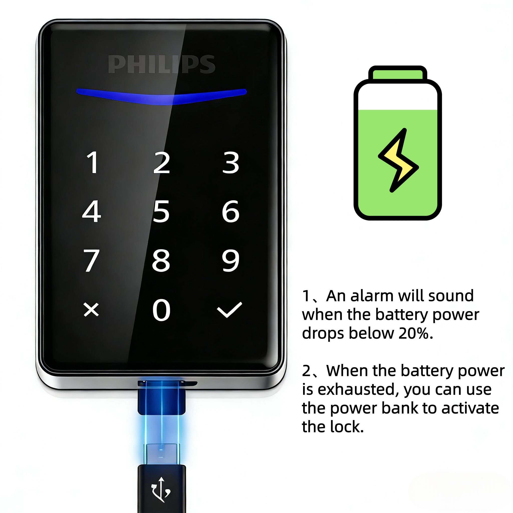 Philips Smart Lock, Keyless Entry for Rental Apartments, Smart Lock for Homeowners, Weatherproof Touchscreen