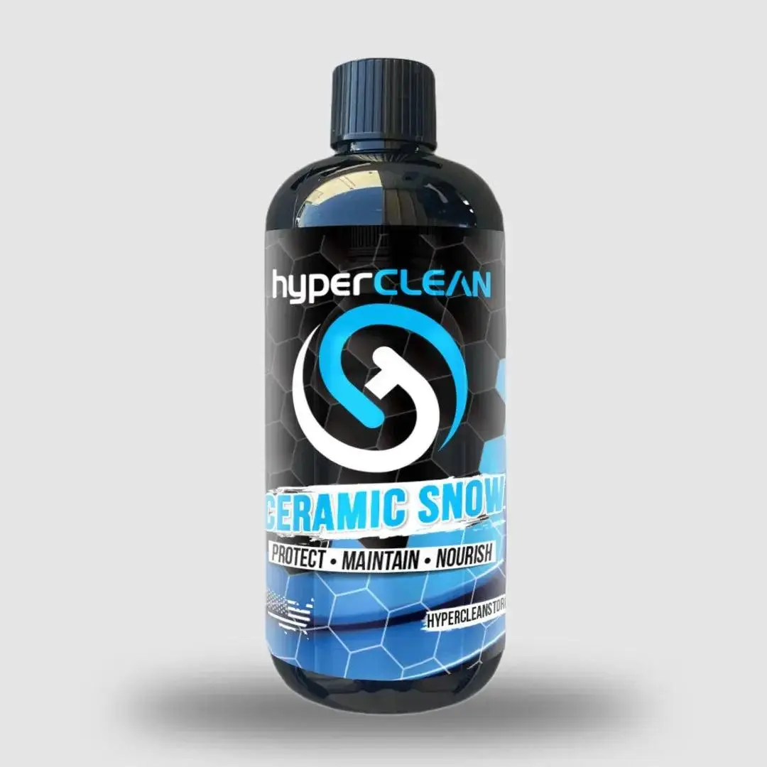 Hyperclean Ceramic Snow SiO2-Infused Liquid Car Wash Shampoo Concentrate - Extreme Foaming Formula, Hydrophobic Coat Protection for Vehicle Finish (1 gal, 16oz Options; 2-4 oz Per Gal Dilution), Car Detailing, 1 Gallon