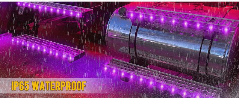 Partsam Dual Color LED Marker Light Amber to Purple, 3/4" Round, Pack of 10