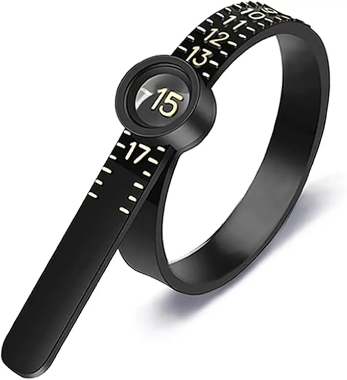 Ring Size Measuring Tape with Magnifier, Soft Ruler for Accurate Measurement, Jewelry Sizing Tool, Us Code Precision Scale, Gauge