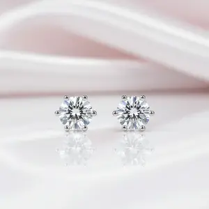 6 Prong Solitaire Diamond Option Earrings