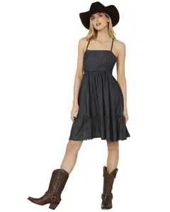 Ariat Women's Calico Chambray Tie Back Mini Dress - 10051285