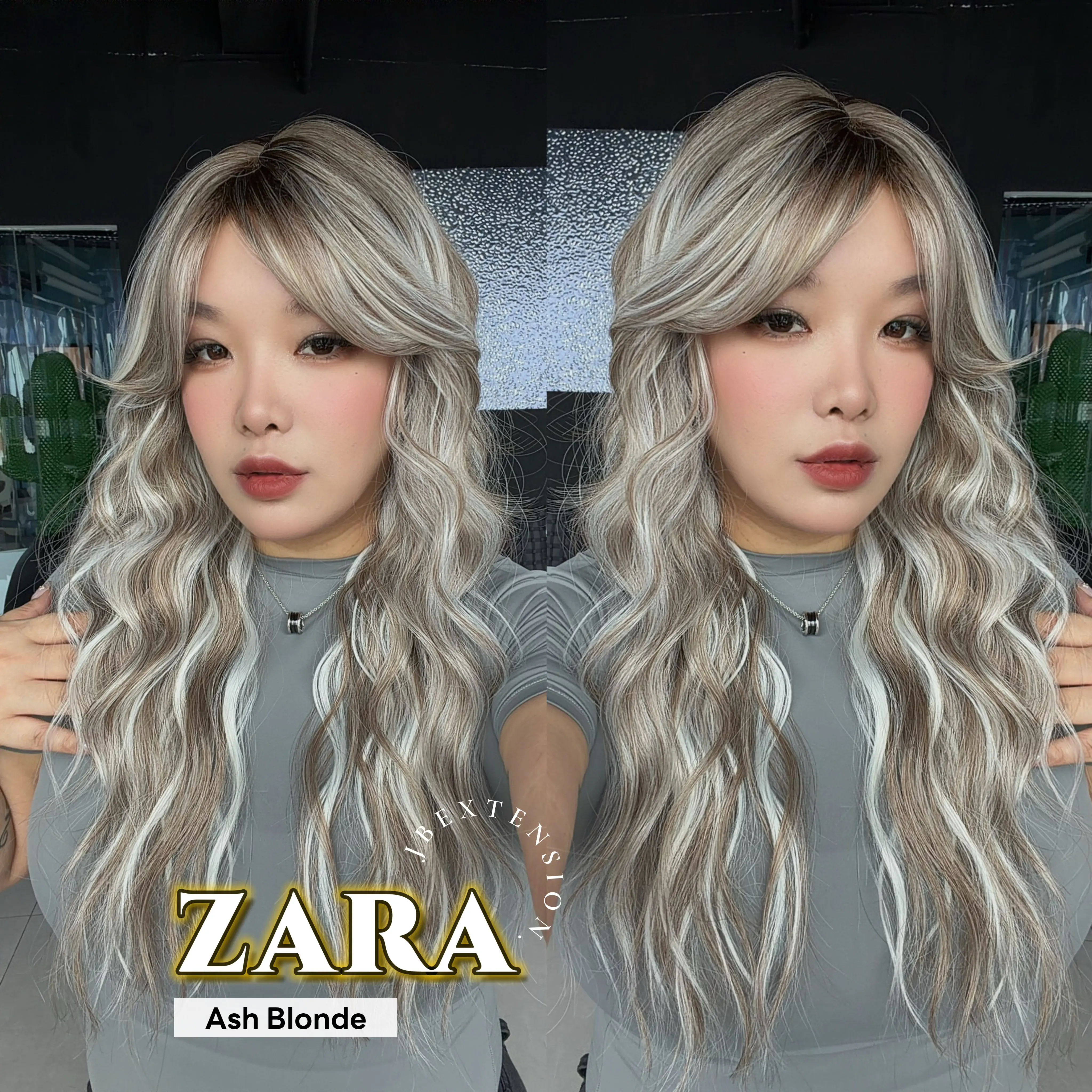 JBEXTENSION 25 Inches Wave Women Fashion Wig with Bangs ZARA