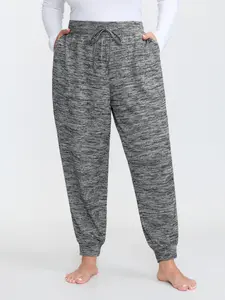 BLOOMCHIC Plus Size Plain Heather Drawstring Lounge Bottoms [M-6X] 2026 Summer Vibes
